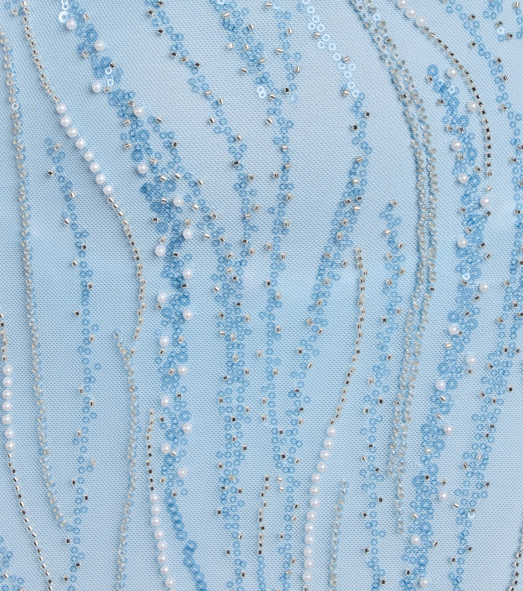 Faith Sequin Pearl Bead Formal Dress