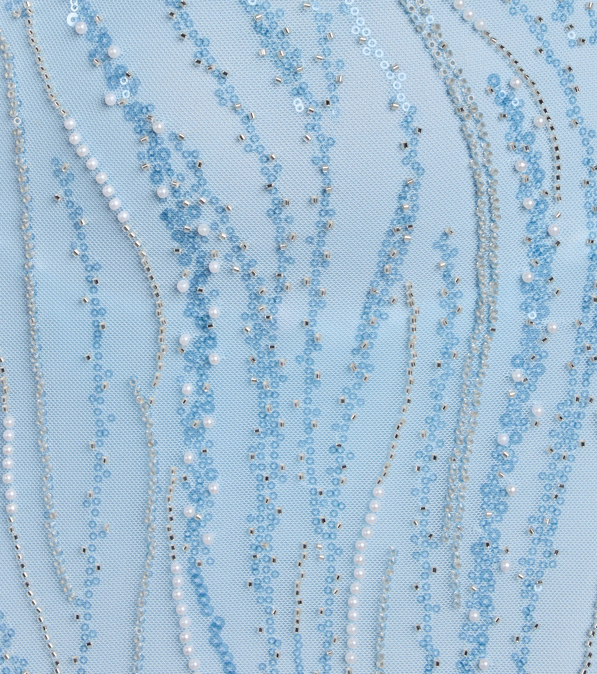 Faith Sequin Pearl Bead Formal Dress