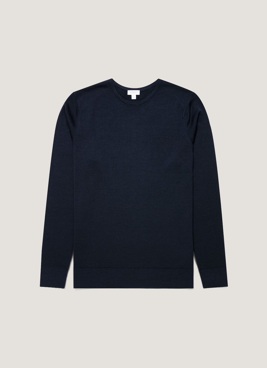 Men's Extra-Fine Merino Jumper in Navy