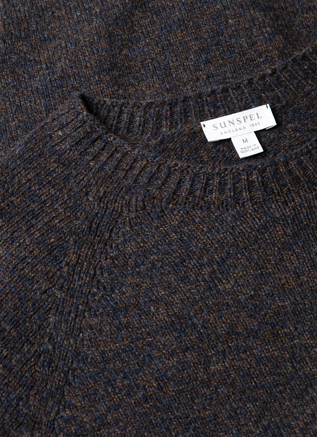 Men's Lambswool Crew Neck Jumper in Midnight Navy Twist