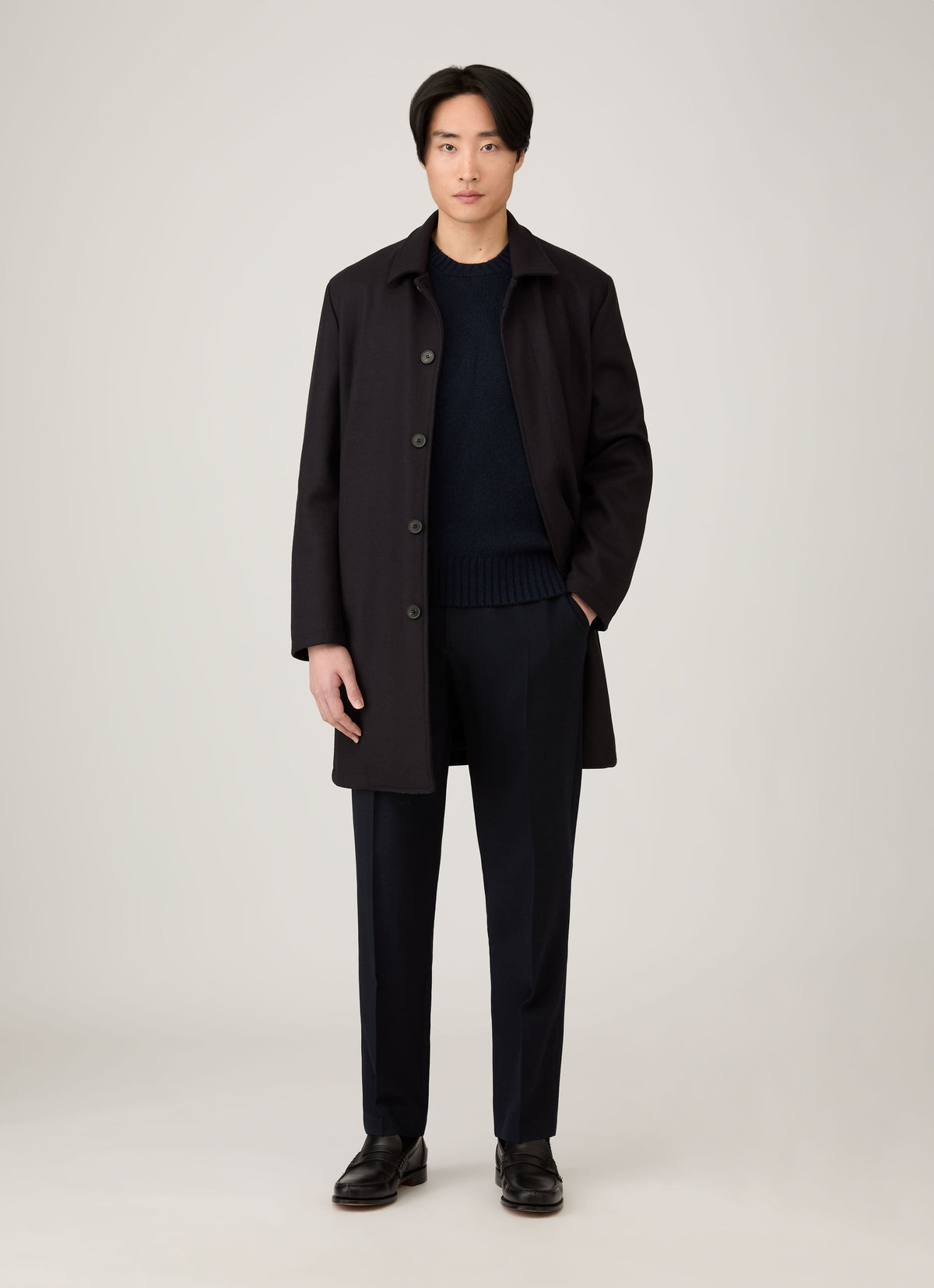 Men's Roxburgh Cashmere Jumper in Navy