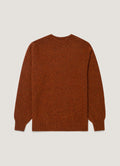 Men's Shetland Crew Neck Jumper in Dark Tobacco