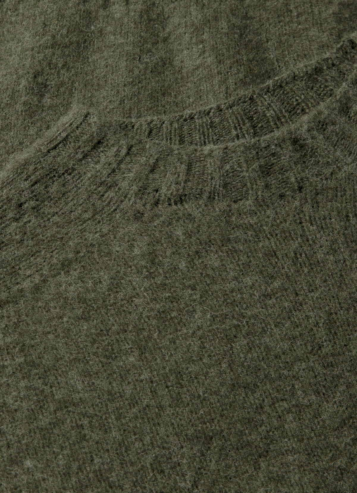 Men's Shetland Crew Neck Jumper in Sea Moss