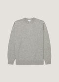 Men's Cashmere Crew Neck Jumper in Grey Melange