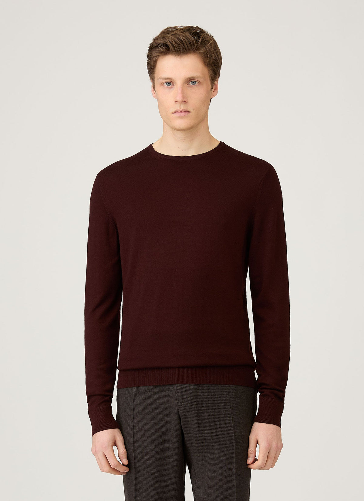 Men's Extra-Fine Merino Jumper in Bakelite