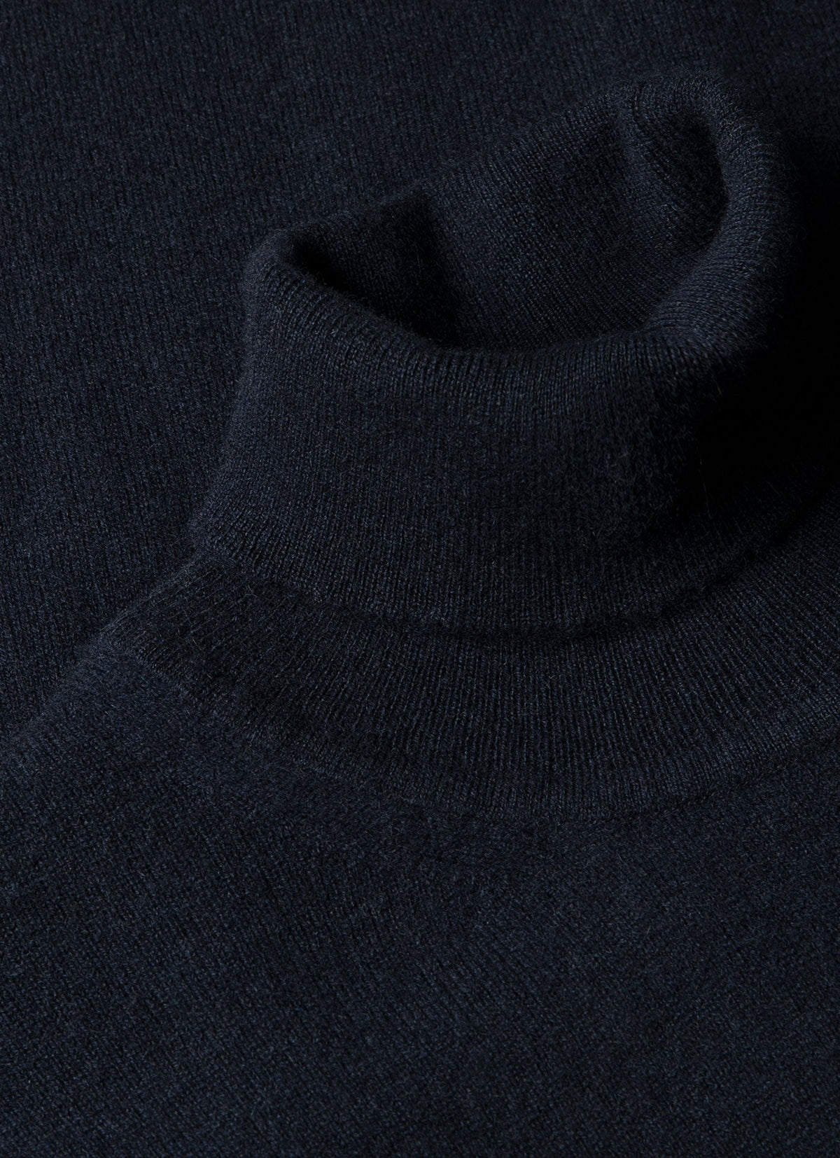 Men's Cashmere Roll Neck Jumper in Navy